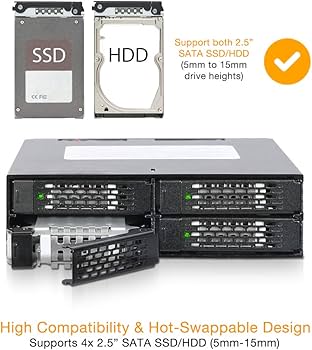 Amazon | ICYDOCK 4 x 2.5 インチ SATA 3 HDD SSD 搭載用